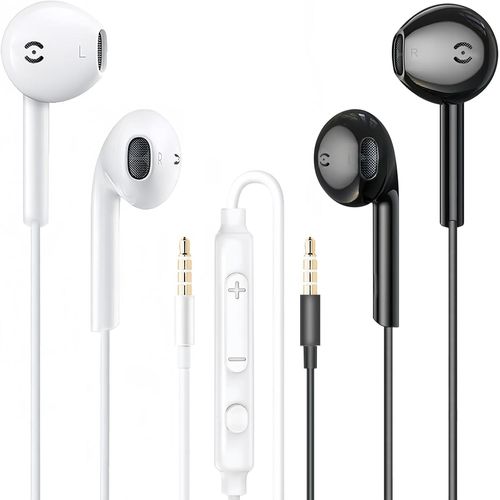 Wh9 Écouteurs Filaire Avec Microphone Intégré, Compatibles Avec Samsung Huawei Vivo Oppo Mi Redmi, Pack De 2[CAS6210764]