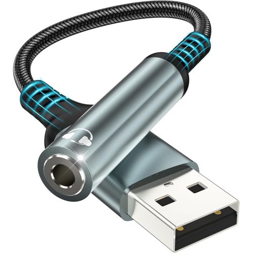 Adaptateur Usb Vers Jack 3,5Mm, Carte Son Externe Usb A Vers Aux 3,5 Mm Trrs Dac Adaptateur Jack Usba Pour Casque Avec Microphone Compatible Avec Écouteurs Pc Ordinateur Portable P[CAS6210174]