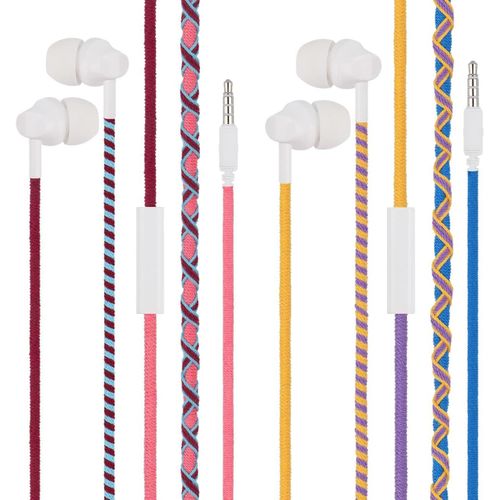 Ecouteurs Oreillette Filaires, 2 Pièces Écouteurs Colorés Intra-Auriculaire Avec Mic Jack 3.5Mm, Casque Compatible Avec Samsung Belle Suppression Du Bruit[CAS6212138]