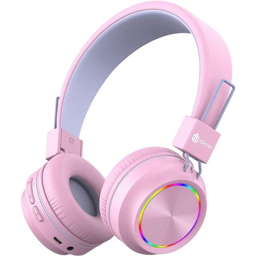 Bluetooth Ecouteurs Pour Enfants, Lumières Colorées Avec Micro, Contrôle Du Volume, Pliables, Écouteurs Pour Enfants Sur Oreille Pour Ecole[CAS6211929]