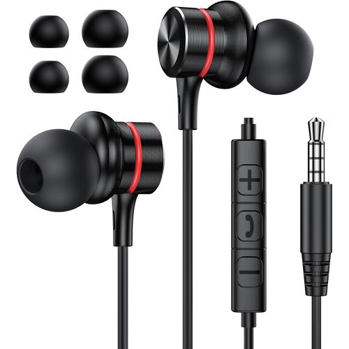 Écouteurs Intra-Auriculaires, Ecouteurs Filaire Jack 3.5Mm Avec Microphone, Écouteurs Intra-Auriculaires Confortable Réduction Du Bruit Son Stéréo Contrôle Compatibilité Avec Galax[CAS6211191]