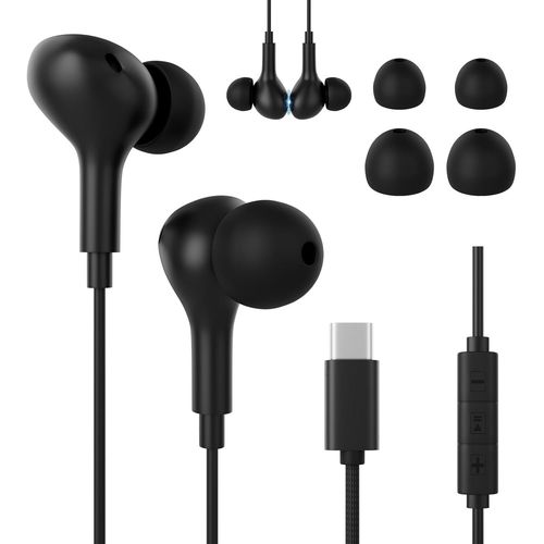 Écouteurs Avec Câble Usb C Pour Samsung Galaxy A56 A36 A26 A55 A54 A53 A35 A34 S25 S24 Ultra Écouteurs Intra-Auriculaires Avec Microphone Pour Iphone 16 15 Ipad Pro Air 5 Pixel 8 9[CAS6210455]