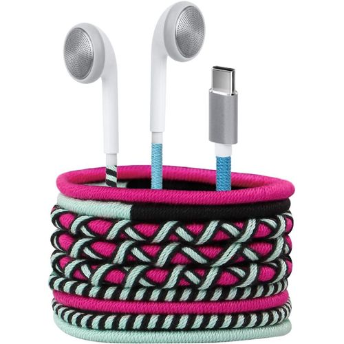 Écouteurs Filaires Coloré Tressé Usb C Ecouteurs - De Type C Intra-Auriculaires Avec Microphone, Contrôle Du Volume Et Son Pur, Écouteurs Pour Huawei Samsung Google Pixel (7#)[CAS6213725]