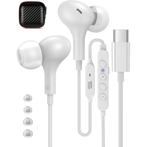 Écouteurs Usb C Pour Samsung Galaxy A55 A35 A54 A34 A33 Z Flip6,Hifi Stéréo Magnétique Karaoke Ecouteurs Filaire Usb C Avec Mic Pour Iphone 16 15 Pro Max Redmi Note 13 Pro+Pixel 8A[CAS6215095]