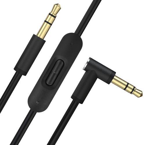 Câble Audio De Rechange Compatible Avec Les Casques Beats By Dr Dre Solo2 Solo3/Studio 2 3 Pro/Detox/Wireless/Mixr/Executive/Pill Avec Microphone Et Contrôle Du Volume (1,2 M, Noir[CAS6215762]