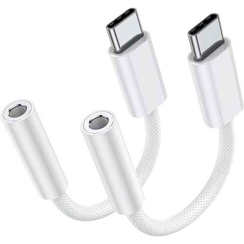 Adaptateur Usb C Jack[Certifié Mfi] 2Pack Adaptateur Jack Usb C À 3,5 Mm Jack Adaptateur/Usb Type C Aux Audio Convertisseur Écouteur Adaptateur Iphone 15,Adaptateur Jack Usb C[CAS6215796]