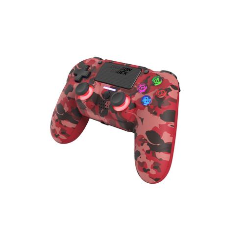 Dragonshock - Mizar Bt - Manette Sans Fil Rouge Camouflage Pour Ps4, Pc Et Mobile