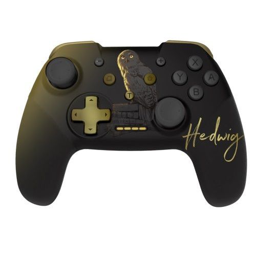 Harry Potter - Manette Sans Fil Pour Nintendo Switch - Modèle Hedwige - Noire - Câble 1m