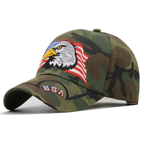 Casquette De Baseball Brodée D'aigle Chapeau De Langue De Canard En Coton Chapeau De Soleil Extérieur (Style 1)