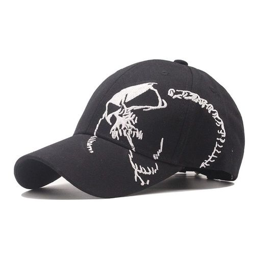 Casquette De Baseball Brodée Tête De Mort Sports De Plein Air Casquette De Canard Pare-Soleil