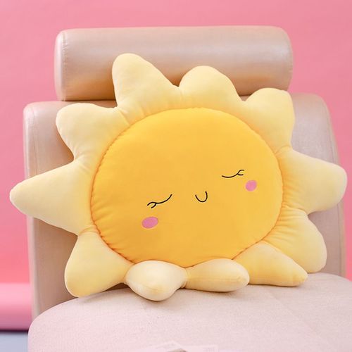 Mignon En Peluche Oreiller Soleil En Peluche Doux Créatif En Peluche Soleil Jouet Voiture Oreiller Décor À La Maison Enfants Jouets Oreiller En Peluche Nuage Oreiller