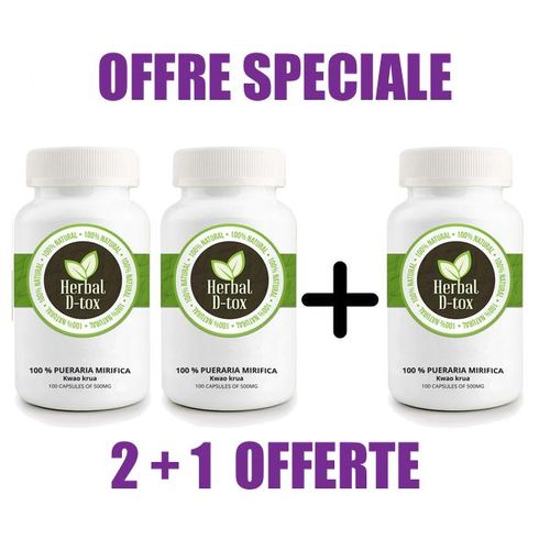 Pueraria Mirifica 300 Gélules, Élargissement Et Raffermissement Des Seins, Augmentation De La Libido 100% Naturel 