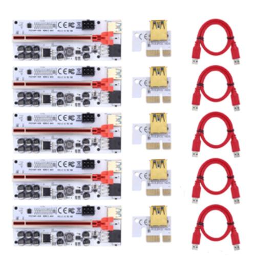 5 PièCes VER012 MAX GPU Riser pour Carte VidéO PCI-E Riser 012 MAX Pci Express USB 3.0 Câble PCI-E 1X à 16X pour BTC Exploitation MinièRe