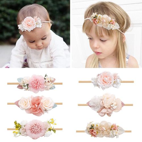 6 Pièces Bébé Princesse Coiffure Fille Cheveux Bande Bijoux Enfants Cheveux Cassés Polyvalent Bébé Fleur Cheveux Accessoires
