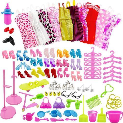 10 Pièces De 30 Cm Barbie Robe Costume Robe Accessoires Chaussures Jouets