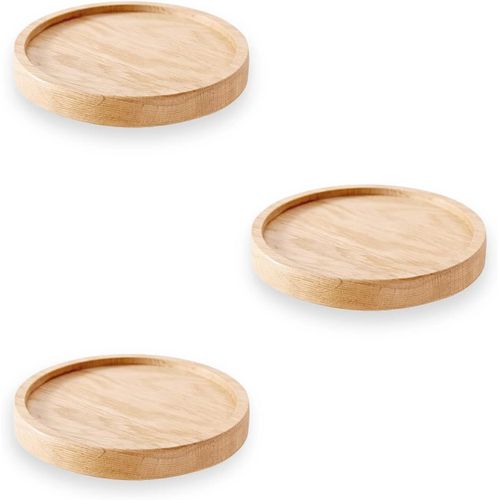 3 Pièces Etagères Murales Bois Ronde Avec Vis Etagere Murale Ronde Étagère Flottantes Pour Photos Étagère Plante Bougie Exposition Design Moderne (Diamètre 5.9 Pouce).[G109]