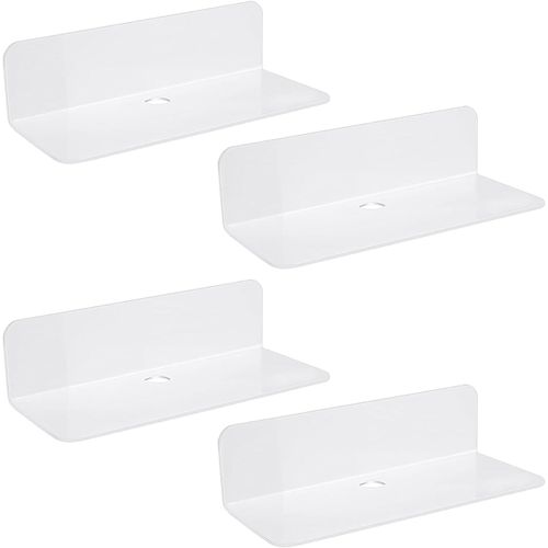 Étagère Murale En Acrylique 4 Pièces, Étagère Murale Moderne Sans Perçage.[G218]