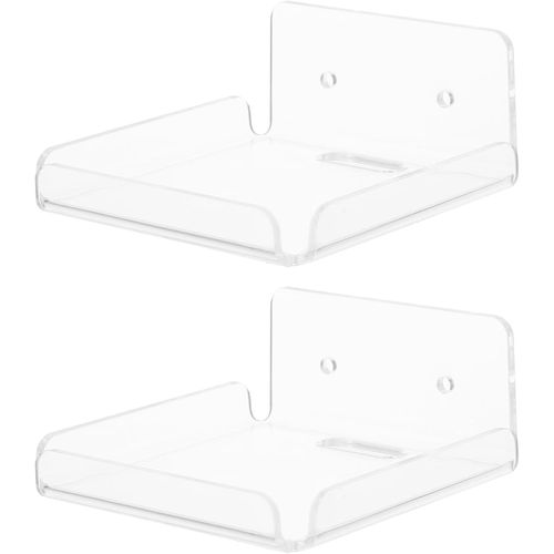 Lot De 2 Petites Étagères Murales Flottantes En Acrylique Pour Caméras De Sécurité, Moniteurs De Bébé.[G1011]
