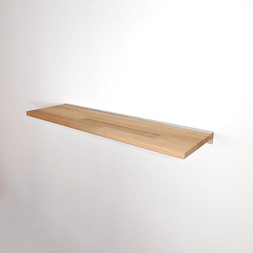Étagère Murale En Bois Massif, Étagère Flottante, Avec Support, Étagère Suspendue En Hêtre Clair, Étagère Moderne (Marron, 65 Cm).[G782]