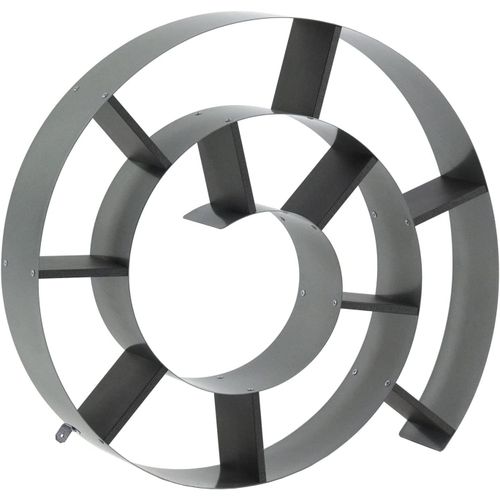 Design Étagère Murale Snail, Gris Argenté, Rond, Acier, 10 Compartiments, Pour Livres Ou Cds, Decoration Murale Pour Salon, Chambre, Couloir, Bureau, 74x82x13 Cm (H/L/P).[G683]