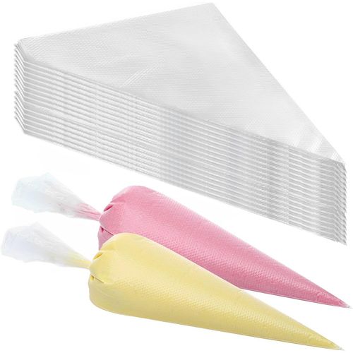 Lot De 100 Poches À Douille Jetables 31 X 21 Cm - Pour Décorer Pâtisseries, Tartes, Biscuits, Pâtisseries Maison.[G388]