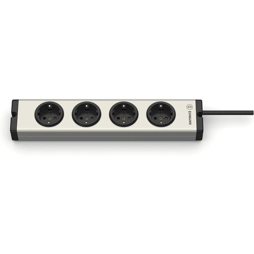 Multiprise universelle en aluminium avec 4 prises et câble d'alimentation 3 m.[G1810]