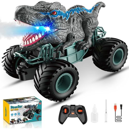 Voiture Telecommandé Enfant, Voiture Télécommandée Tout Terrain Dinosaure Jouet Garcon 3 4 5 6 7 8 Ans Jouet Enfant 3-12 Ans Garçon Monster Truck Enfant - Cadeau de Garcon Fille.[G363]