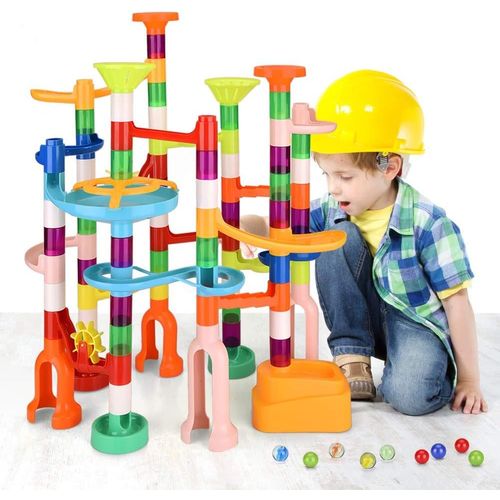 MaxTronic Jeu de Construction - 135Pcs Circuit de Billes Solide & Stable pour Enfant, Ludique Jouet d'apprentissage Facile à Installer Jouets éducatifs Anniversaire Cadeaux Fille Garçon 3 Ans +.[G953]