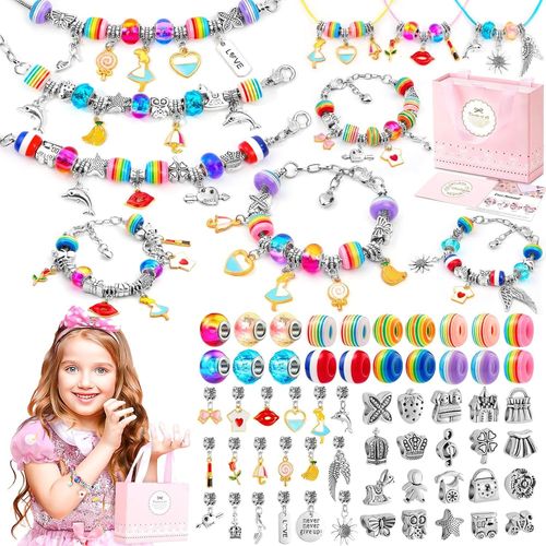 Bijoux Enfants Fille, Bracelet Fille, Loisirs Créatifs Fille, Jeux Creatif Fabrication Idee Cadeau Ado Fille Enfant, Jouet Fille Idée Cadeau Fille 5 6 7 8 9 10 11 Ans Anniversaire Noel.[G1173]