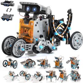 Jouet Robot 14 en 1 STEM - Kit de Construction électronique avec Science Solaire - Jouet d'expériences pour Enfants à partir de 10 Ans.[G602]