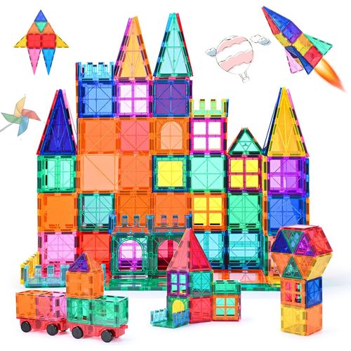 Construction Magnétiques Enfants Jouet 100 Pièces Jeu de Construction Éducatifs Cadeau pour Garçons et Filles Jouets Magnétiques Plus Forts Blocs deJeux de Construction STEM 3 Ans +.[G1395]