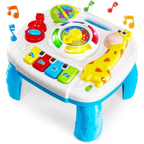 Jouet Bebe 1 An Table Activité Bébé Avec Lumières Et Sons, Jeu D'éveil Musical Educatif Cadeau Pour Enfant Garçon Fille 18 Mois 2 3 Ans.[G1556]