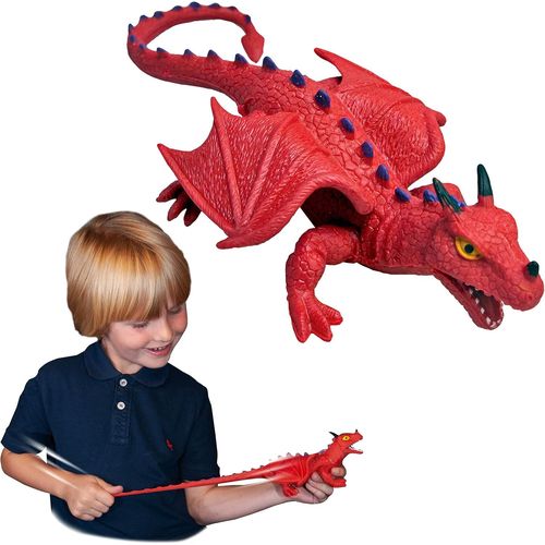 Dragon, Jouet Extensible de Deluxebase. Répliques d'animaux Super Extensibles et réalistes, idéal pour Les Enfants Anti Stress, sensoriel, autisme, tdah, anxiété, Objet Relaxant, Squishy.[G1026]