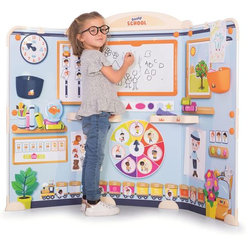 Salle De Classe School Ecole/Maitresse Ardoise Double Face Blanche Magnétique + Craie 80 Accessoires Inclus Dès 3 Ans Fabriqué en France 380101.[G824]