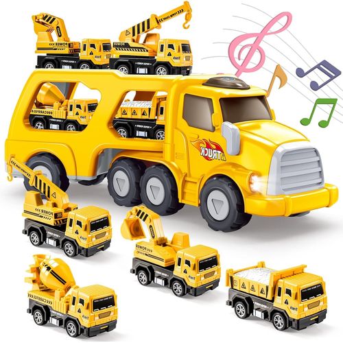 Camion Jouet Enfant 1 2 3 4 5 6 Ans Garcon, Cadeau Enfant 1-6 Ans Garcon Petite Voiture Enfant 1-6 Ans Jouet Garcon 1-6 Ans Jeu Garcon 1-6 Ans Cadeau Anniversaire Fille Jaune Véhicules Enfants.[G44]