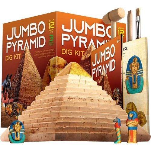 Dr. Daz - Kit jeux egypte fouilles archéologiques pour enfants-Grande pierre precieuse pyramide-Jouet pour enfants 4 5 6 7 8 9 10 ans.[G842]