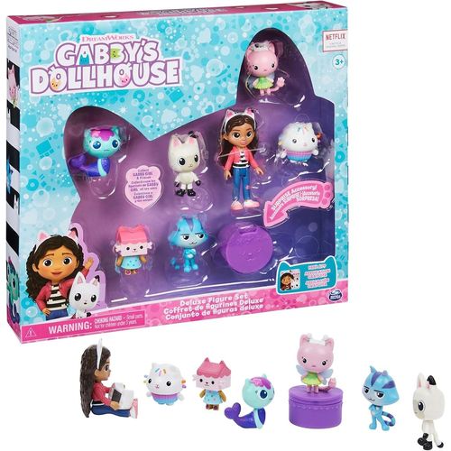 Gabby et la Maison Magique - Gabby Dollhouse - COFFRET DE FIGURINES DELUXE - Gabby, 6 Figurines De Chat Et 1 Accessoire Surprise - Gabby Chat - Figurines pour enfants - Jouet Enfant 3 Ans et +.[G472]