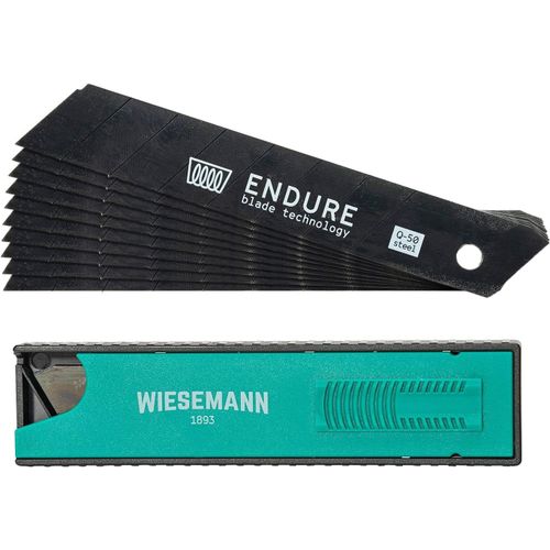 10 Lames de cutter 100 x 18 x 0,5mm de I Standardisées pour tous les cutters courants I De la série ENDURE I Avec boîte pratique I 81598.[G522]