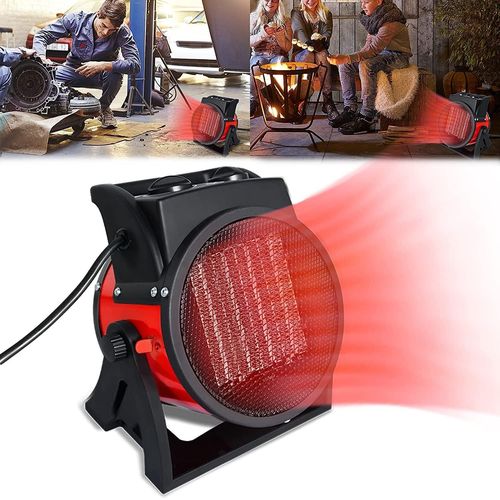 Chauffage soufflant céramique 3000W,radiateur électrique PTC Chauffage d'appoint,avec protection contre la surchauffe pour chantier, atelier, garage, appartement