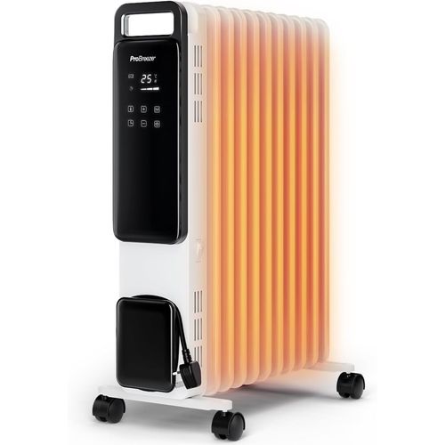 Radiateur Bain d'Huile 2500W, 11 éléments - Chauffage Électrique - Écran Digital, Mode Économique, 3 Niveaux de Chauffage, Thermostat Réglable, Sécurité Anti-basculement & Minuteur 24H