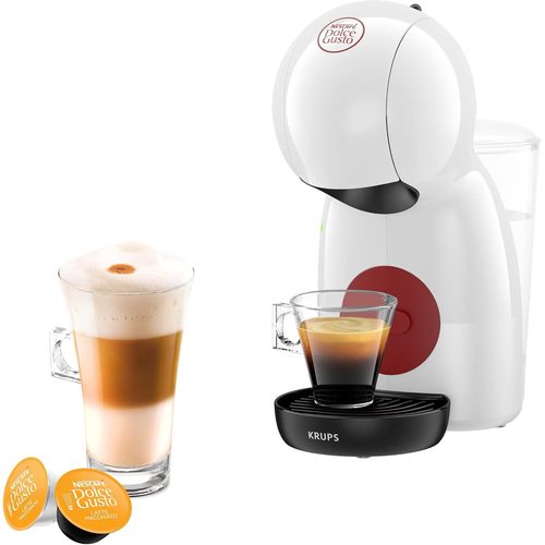 Nescafé Dolce Gusto Machine à café capsules, Pression 15 bars, Cafetière dosettes, Multi-boissons froides ou chaudes, Intuitive, Compact, Mode éco, Piccolo XS Blanche YY4204FD