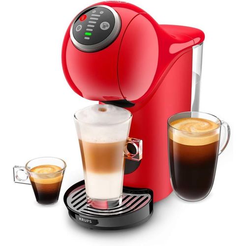 Nescafé Dolce Gusto Machine à café capsules, Cafetière multi-boissons, Haute pression, 15 bars, Programmable, Arrêt automatique, Compact, Genio S Plus, Rouge KP340510