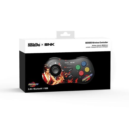 Mai Shiranui Edition : 8bitdo Manette Bluetooth Style Snk Neo Geo - Compatible Pc Windows, Android & Neo Geo Mini