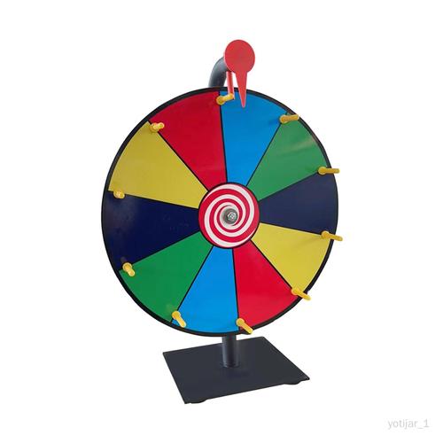 Jeu réutilisable en métal de roue de couleurs de prix pour la fête à thème 40 cm 5 couleurs