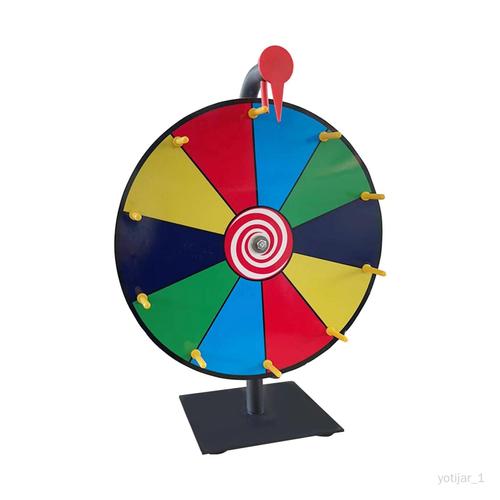 Jeu réutilisable en métal de roue de couleurs de prix pour la fête à thème 50 cm 5 couleurs