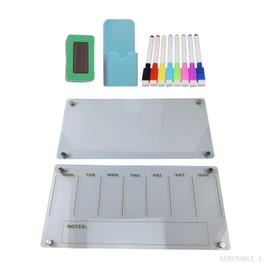 Tableau blanc magnétique en acrylique transparent, calendrier, effaçable à  sec, licence, réfrigérateur, planification hebdomadaire