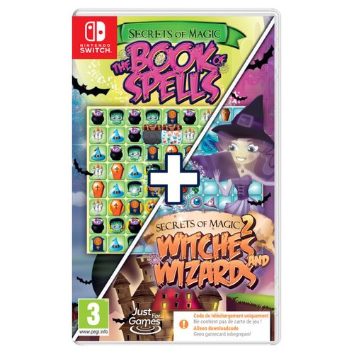 Secrets Of Magic (1+2) The Book Of Spells + Witches And Wizards Switch (Code De Téléchargement)