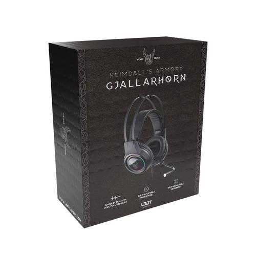 L33T Gaming - Casque micro GJALLARHORN filaire - 50MM driver rétroéclairé - Noir