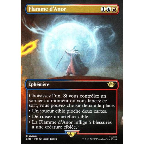 Flamme D' Anor - Magic - Le Seigneur Des Anneaux - Chroniques De La Terre Du Milieu Vf - R - 406 - Visuel Alternatif
