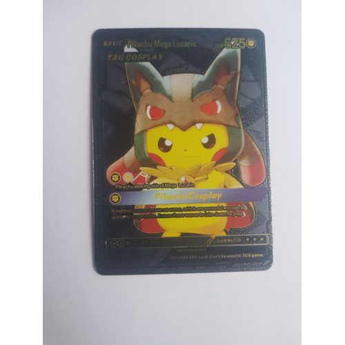 Carte Pokémon Pikachu Mega Lucario Uv Noir 009
